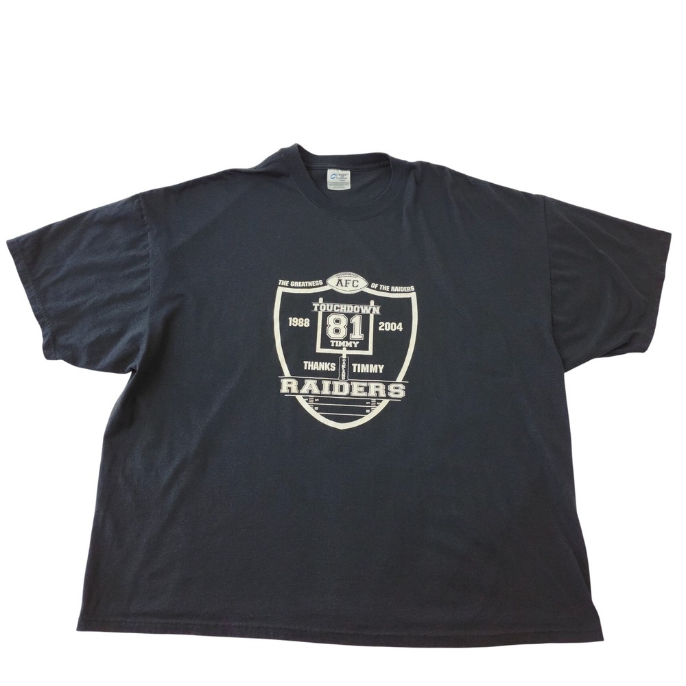 Port and Company Tim Brown Oakland Raiders Dark Raider T-Shirt Black 3XL